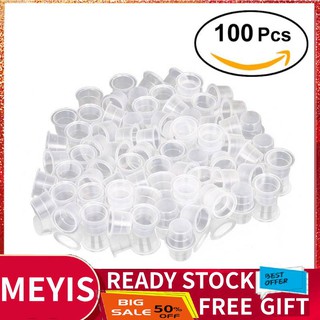 Meyis 100Pcs Tattoo Ink Cap Cup Pot M/L Plastic