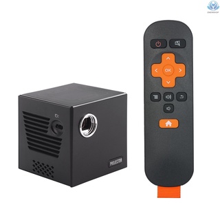 【enew】C80 Mini DLP Projector 4K Home Theater Portable Pocket Projector Touch Control Android 7.1.2 2.4G/5G Dual-band WiFi BT4.0 Wired Wireless Mirroring Built-in 3400mAh Battery with Remote Control