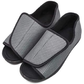 Men's Slippers Wide Width Open Toe Diabetic Arthritis Edema Swollen Feet House Shoes Indoor/Outdoor