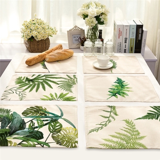 1Pcs Tropical Plants Pattern Kitchen Placemat