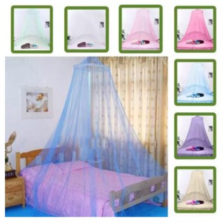 Home & Living Beddings Round Mosquito Net Bed Canopy Romantic House (Random Color)