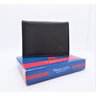 Horizontal Cardholder/Peacock Genuine Leather Horizontal cardholder Black