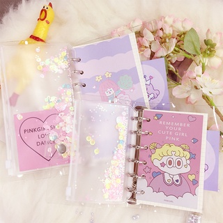 Japanese Cartoon Cute Girl Heart Sequins Hand Book Notebook