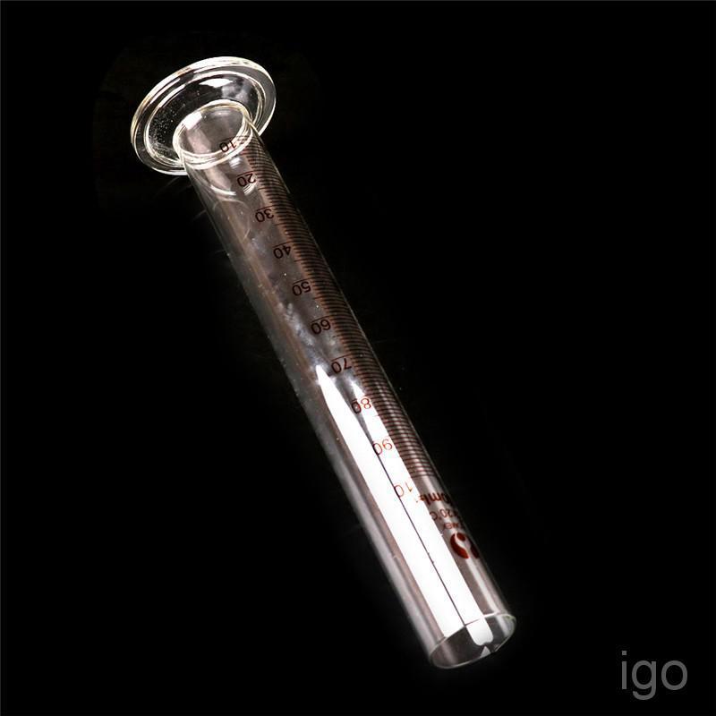 IGO 100ml Graduated Glass Measuring Cylinder Chemistry Laboratory Measure