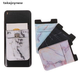 [takejoynew] Mobile phone sticker pocket back cards wallet credit id card holder adhesive bag