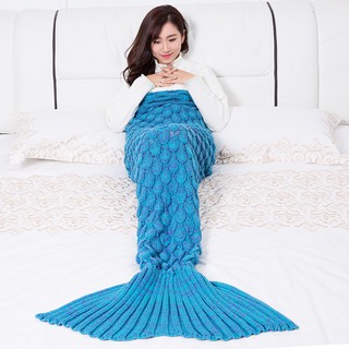 9 Colors Mermaid Tail Blanket Yarn Knitted Handmade Crochet