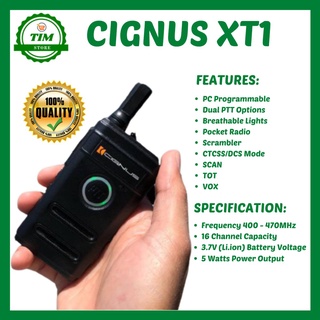 Cignus XT1 UHF Mini Two Way Radio Single Band UHF with Charger
