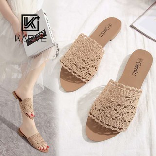 「KAEVE」Korean fashion flat sandals shoes for women (1)