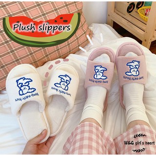 <24h delivery>W&G Fall / winter 2020 new cotton slippers cute cartoon dog cotton slippers home lovers anti slip Plush thermal slipper