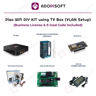 ADOPISOFT | Piso Wifi DIY Kit using TV Box (VLAN Setup) - (Business License & Eload Code Included)