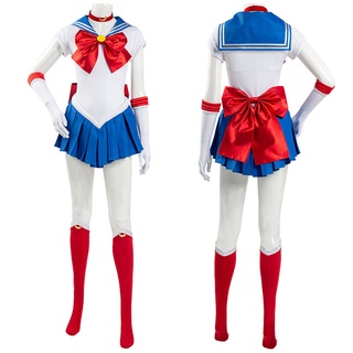 Sailor Moon Tsukino Usagi Cosplay Costume Uniform Dress Outfit Halloween Suit