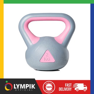 OLYMPIK Two-tone 2KG Kettlebell v4 Sports High Quality Premium Weight Lift Kettlebell - Pink/Grey