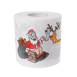 ▪❄◈2 Layers Christmas Santa Claus Deer Toilet Roll Paper Tissue Living Room Decor (3)