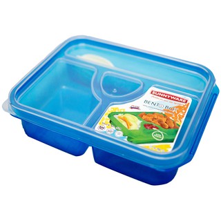Sunnyware 518-Big Bento Box w/ Sauce Pocket & Spoon & Fork