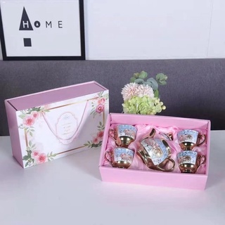 Dinnerware❃✈♤Elegant Princess Tea Pot and Tea Cup Set With Gift Box