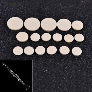 ONewBng@ 17Pcs Clarinet Key Pads White Musical Woodwind Wind Music Instrument Replacement