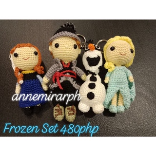 Crochet Frozen Set Elsa, Anna, Olaf, Kristoff