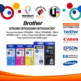 Genuine Ink Brother BTD60 / BT6000 / BT5000 | Per Set & Per Piece / 60 / 6000 / 5000