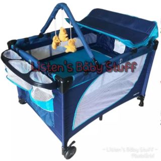 Baby 1st Playpen Crib with Accessories (Blue)