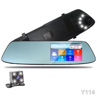 ☽☬ECAM A075 Pro Touch Screen Dash Cam Dual Rearview Car Camera