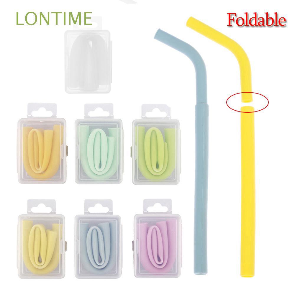 Food Grade Silicone Foldable Drinking Straw with Box