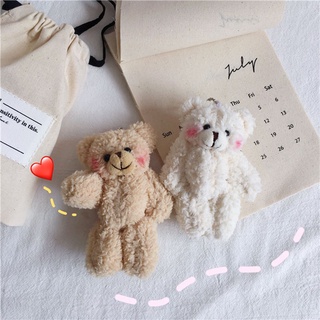 ☈Cute girl cute pendant plush doll bear doll doll bag pendant soft cute accessories keychain female