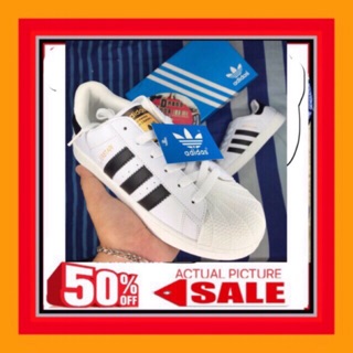 Adidas superstar famous white black for men and women