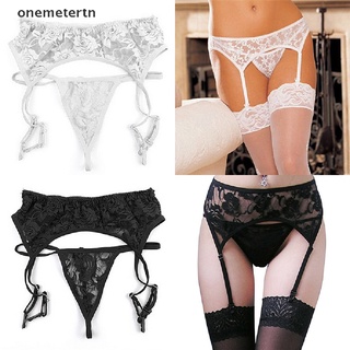 [onemetertn] Sexy Lady Lace Suspender Garter Belt Lingerie G-String Thong Set Stocking Belt [onemetertn]