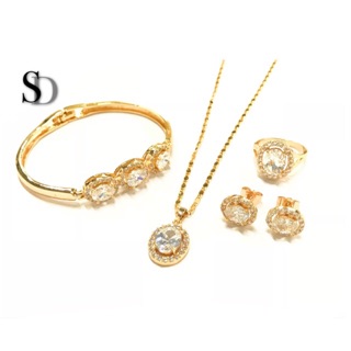 [SD] Metiz Diamond 4S021 (White Gold) Jewelry Set (4 in 1)