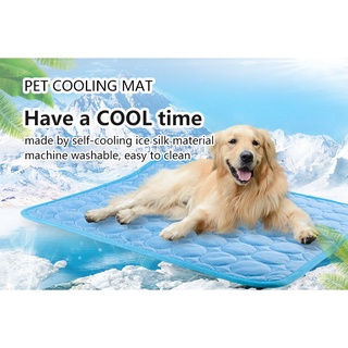 Summer Pet Sleeping Pad Cooling Mat Ice Silk Dog Cat Cool Mat S-XL