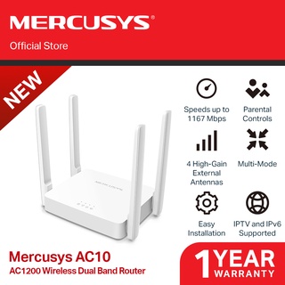 (Powered by TP-Link) Mercusys AC10 AC1200 Wireless Dual Band Router Wi-Fi Router MU-MIMO | TP Link
