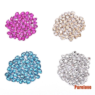 Purelove❦ 50X Drops Of Water Glass Rhinestone Diy Clothing Accessories Applique Sewing On