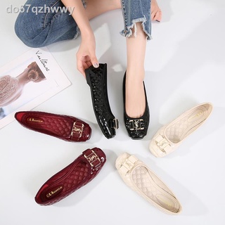 ✙▣Square toe single shoes women s shoes spring and autumn casual flat bottom 2021 new all-match Brit