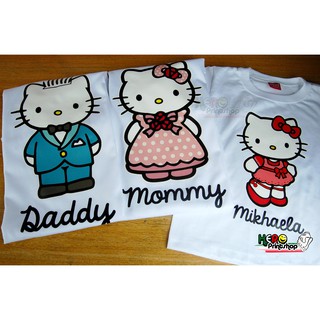 Hello Kitty Family Shirt Tops Tshirt Unisex Rubberize Print (sold per piece)