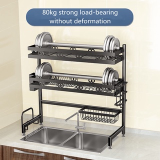 KITCHEN SINK COUNTER DISH RACK STAINLESS STEEL PLACE BOWL [PLATE DRAIN] DRAINING SHELF Space Saver (6)