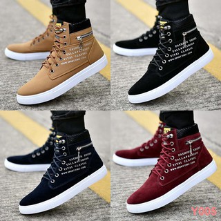 ☃№Autumn Winter Men's High Top Sneakers Casual Shoes Ankle Boots Martin Boots