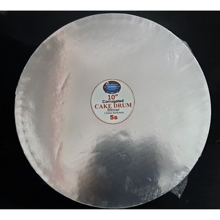 5pcs 10" Quality Cake Drum silver