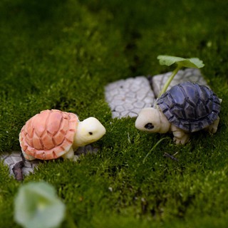 2pcs Miniature Dollhouse Bonsai Fairy Garden Landscape DIY Tortoise Decor