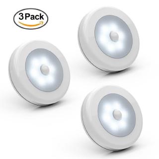 3PC 6 LED Motion Activated Sensor Indoor Wireless Wall Light