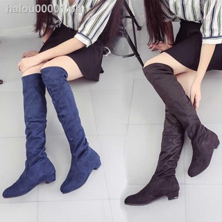 Hot sale❏Women s boots high boots low heel 3cm round toe stovepipe boots women winter shoes spring and autumn shoes flat boots women s large size women s boots
