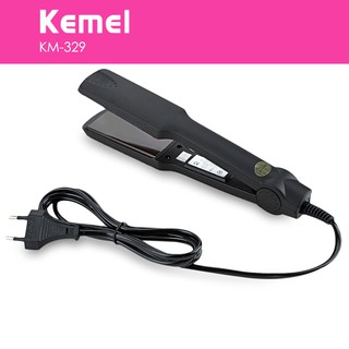 Kemei Flat Iron Straightening Iron Fast Warm Thermal Heating Plate Straight Hair Styling Tool KM-329