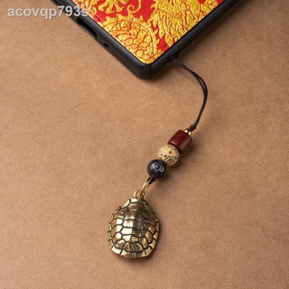 ✻☾❈Wealthy World Turtle Shell Back Cloud Brass Phone Pendant Pendant Antique Bag Lanyard Hanging Jew