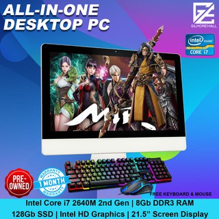 All in One Desktop Computer | Intel Core i7 2nd Gen 8GB RAM DDR3 128GB SSD | Built in Camera | Free