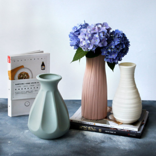 Origami Plastic Vase Imitation Ceramic Flower Pot Flower Basket Flower Vase Nordic Style Home Decoration (4)