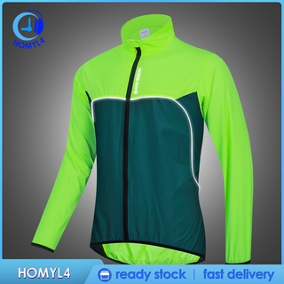 [Trend Technology]Sports Mens Winter Cycling Jacket Windproof Running Water Resistant Thermal Breathable Windbreaker Quick Dry Reflective Coat for Bike Riding