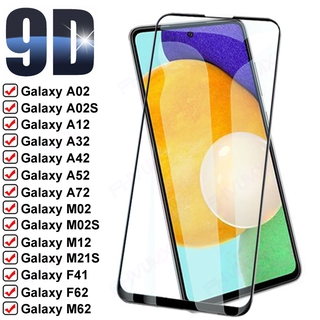 Samsung Galaxy A32 A03S A42 A52 A72 A12 9D Full Protective Tempered Glass Samsung A12 A22 A02 A02S F62 M62 M02 M02S Screen Protector Film Glass