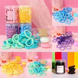 [50] popular girls gradually change color seamless hair rope simple high elastic rubber band elastic ponytail hair ring