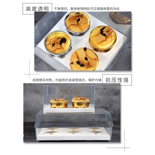 Cupcake box - 2,3, 4 or 6 cavity transparent clear plastic cupcake box cake packaging box / Cup Small Paper Cups Cake Packaging Box Muffin Cup Paper Cup Cake Box Transparent Hand Cup Cake Box (4)