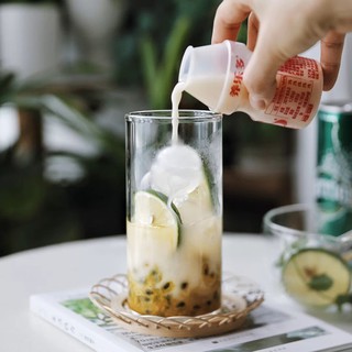 Heat-resistant Can Shape Glass Fashion Water Milk Juice Cup Beer Glass 330/400ml and Straw Dessert Juice Tea Cup Shake Glass (3)