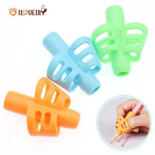 [HL] 3Pcs Children Writing Pencil Pan Holder Kids Learning Practise Silicone Pen Aid Grip Posture Correction Device for Students